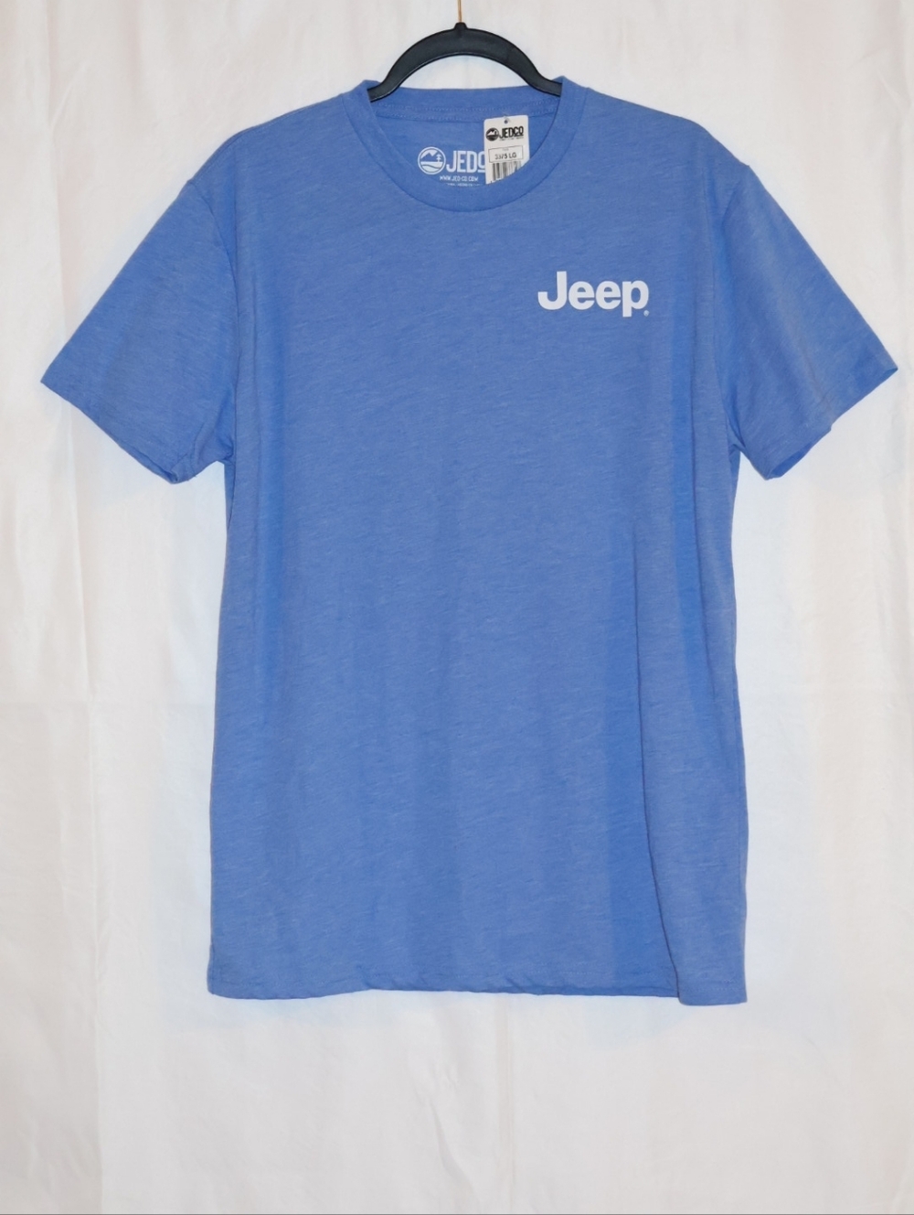 Officially Licensed Jeep-Duck Yeah Short Sleeve Crewneck Tee-Blue. Large. Unisex